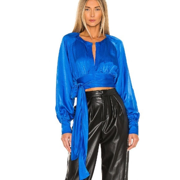 NWOT Diane von Furstenberg Keyhole Blouse - Picture 1 of 15